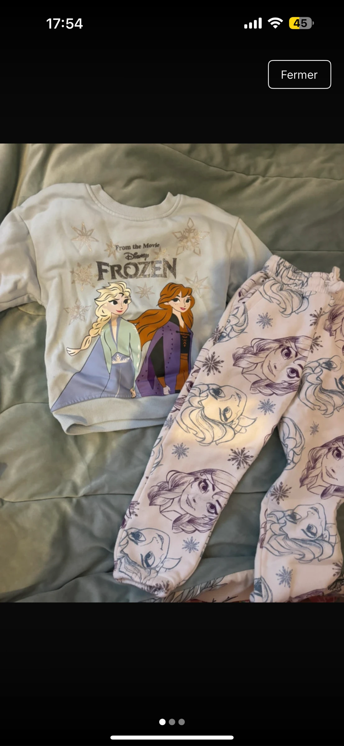 Pyjama reine des neiges 